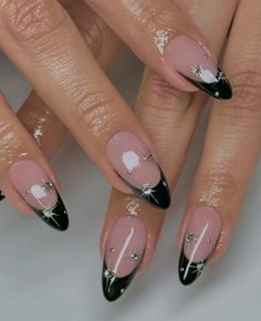 21 Birthday Nails Designs, 21 Birthday Nails, Dark Acrylic Nails, 21st Birthday Nails, Nails After Acrylics, Birthday Nail Designs, Short Stiletto, October Nails, Fancy Nails Designs