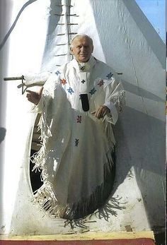 Saint Pope John Paul II Religious Pictures, Dressed In White