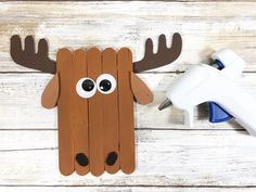 Crafting with the Kiddos: Craft Stick Arctic Animals Crafts Using Popsicle Sticks, Popsicle Craft, Arctic Animals Crafts, Winter Animal Crafts, Moose Crafts, Crafting Gifts, Fun Winter Crafts, Paper Plate Crafts For Kids, Reindeer Craft