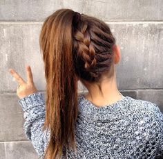 braid pony Fashion Professional, Easy Hairstyles For School, Fishtail Braid, Back To School Hairstyles, Hair And Beauty, Short Hairstyle, Teen Hairstyles, Long Hairstyles, Hair Color Ideas