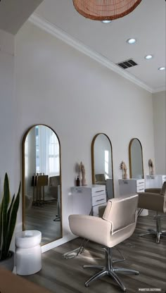 the salon is clean and ready for customers to use