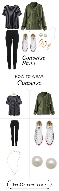 "Converse Style" by fromraintoshine on Polyvore featuring Chicwish, Converse, Polo Ralph Lauren, Gap, Honora, H&M and Madewell Converse With Leggings, Converse Style Women, Black Leggings Outfit, Fall Leggings, Converse Style, Clothes And Shoes, Outfit Goals, Jean Jackets