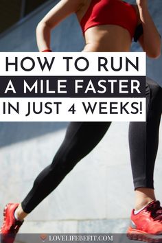 How to run a mile faster in just 4 weeks How To Train To Run A Mile, Improve Running Speed, How To Improve Running, Long Distance Running Tips, Track Workouts, Fitness Goal Setting, How To Get Faster, Beginner Running