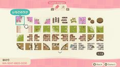 an animal crossing map is shown in this screenshot from the game, which features different animals and plants