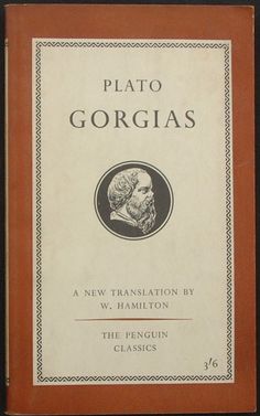 an old book with the title plate gorgias