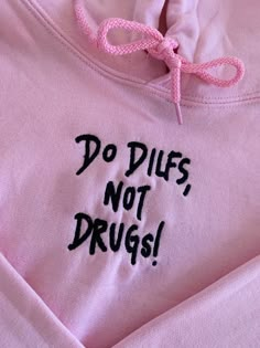 Do Dilfs Not Drugs Embroidery Feels soft under your foot and vivid colors won’t fade over time. Your rug will instantly add fashion to any room decor. Writing, Embroidery, Pink, Black