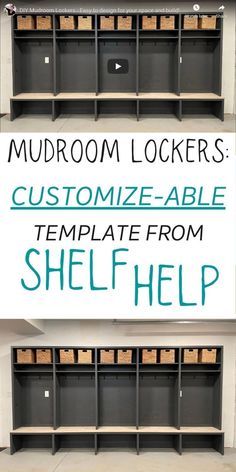 there are three shelves in the room with labels on them that say,'customize - able templates from shelf help '