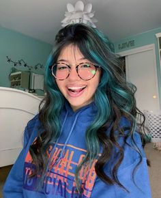 Turquoise Hair Dye, Gemini Hair, Healthier Hair, Front Hair Styles, Edgy Hair