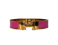 Gold H Cuff Bracelet in Hot Pink Hot Pink Bracelet, Hot Pink Bracelets, Hermes Bracelet, In Hot, Pink Bracelet, Cuff Bracelet, Hot Pink, Cuff, Pink