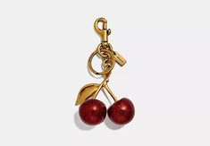 COACH®: Cherry Bag Charm Cherry Bag, Chains Aesthetic, Cherry Charm, Tech Pouch, Coach Keychain, Large Wallet, Monogrammed Items, Coach Purse, Winter Essentials