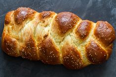 a loaf of bread sitting on top of a table