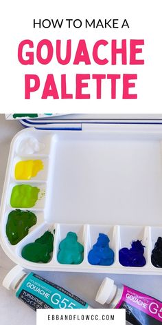 how to make a gouache palette with watercolors and crayons