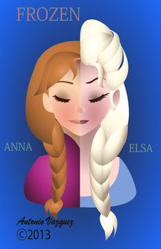 an image of a frozen princess with her eyes closed and braided hair pulled back