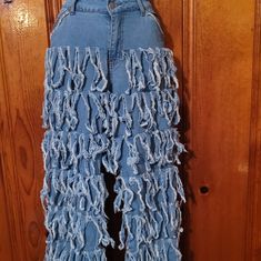 Hot & Delicious, Fringed Jean And Cropped Bling Jacket Size L. Never Worn Smoke And Pet Free Residence. Great For Fall Season. Spring Medium Wash Jeans With Fringe, Spring Fringe Jeans In Medium Wash, Spring Fringe Medium Wash Jeans, Denim Blue Fringed Bottoms For Spring, Spring Denim Blue Bottoms With Fringe, Blue Pants With Frayed Hem For Spring, Spring High Rise Fringe Jeans, Denim Bottoms With Fringe And Straight Leg, Denim Straight Leg Bottoms With Fringe