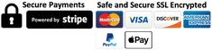 several different types of credit cards with the words secure payments safe and secure secured