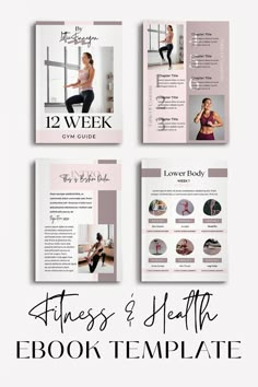 the fitness and health book template is ready to be used as a brochure