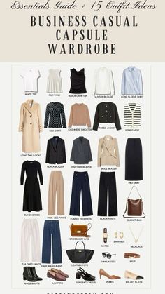 Corporate Capsule Wardrobe Work Wear, Capsule Corporate Wardrobe, Classic Outfits For Women Hijab, Office Clothes Women Business Chic, How To Put An Outfit Together, Capsule Office Wardrobe, Formal Office Wear For Women, Corporate Office Outfits Women, Business Trip Outfits For Women