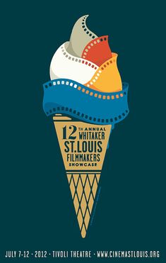 an ice cream cone with two different colored cones on top and the words carnival written below it