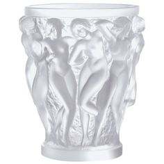 Extra Large Vase, زجاج ملون, Silver Swan, Clear Vase, Lalique Crystal, Crystal Vase, High Relief, Art Deco Era, Large Vase