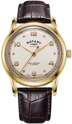 Rotary Watch Heritage Gold PVD Limited Edition GS05143/03 | C W Sellors Luxury Watches Limited Edition Watches, Watch Movement, Swiss Made, Watch Strap, Leather Case