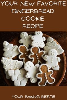 Gingerbread cookies decorated Icing For Gingerbread Cookies, Best Gingerbread Cookie Recipe, Best Royal Icing Recipe, Cookie Icing Recipe, Gingerbread Cookies Decorated, Soft Gingerbread Cookies, Ginger Bread Cookies Recipe