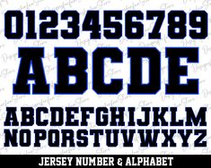 the upper and lower letters are black with blue numbers on them, as well as an upper