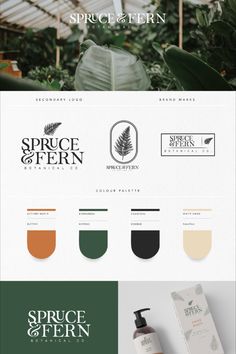 the website design for spruce & fern