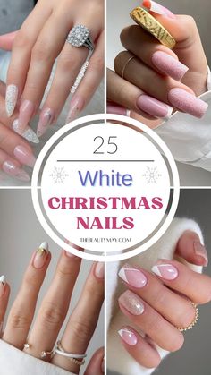 The holiday season is the perfect time to embrace the magic of winter with a set of beautiful white Christmas nails. Whether you’re going for a sleek and simple look, or something more intricate with snowflakes, glitter, and festive details, white nails bring a touch of elegance to any outfit. In this post, we’ve gathered 25 gorgeous Christmas nails white designs to help you get inspired for your next nail appointment. White Nail Christmas Designs, Classy White Christmas Nails, White Nails Holiday, Winter Nail Art Designs Snowflakes White Glitter, Winter Nail Designs White, White Glitter Christmas Nails, White And Silver Nail Designs, Christmas Nails Neutral, White Winter Nail Designs