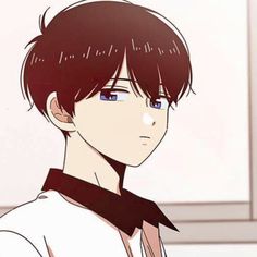 an anime character with short hair wearing a white shirt and black collared neck tie