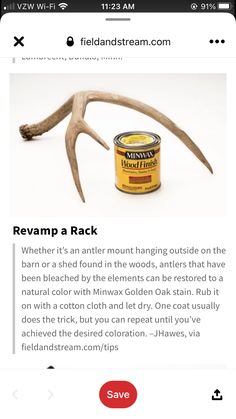 an image of a jar of deer antlers on the app store's website