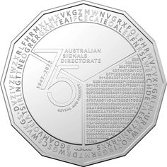 an australian five dollar coin with numbers and symbols on it