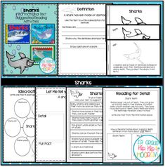 the shark story worksheet for kids