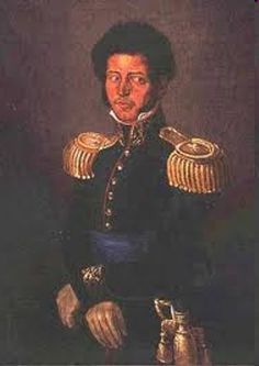 an old painting of a man in uniform