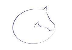 the outline of a horse's head on a white background