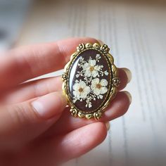 Dark Academia Jewelry Vintage Cottagecore Jewelry Pressed - Etsy Academia Jewelry, Dark Academia Jewelry, Resin Brooch, Cottagecore Jewelry, Vintage Cottagecore, Antique Brooches, Funky Jewelry, Jewelry Lookbook, Moon Jewelry