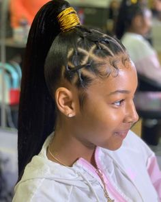 ponytail baddie band hairstyle criss sleek honeybramble weave parts Rubber Band Hairstyles, High Ponytail Hairstyles, Weave Ponytail Hairstyles, Sleek Ponytail Hairstyles, Black Ponytail Hairstyles, Girls Natural Hairstyles, Girls Hairstyles Braids, Natural Hair Styles Easy, Fringe Hairstyles