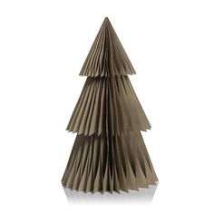 an origami christmas tree on a white background