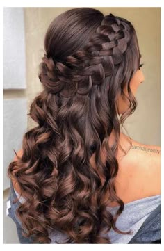 Down Hairstyles For Long Hair, Prom Hairstyle, Half Up Half Down Hair Prom, 2024 Prom, Hairstyle Inspiration, Trending Hairstyles