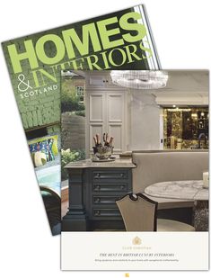 the front and back covers of homes & interiors magazine