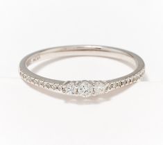 Simply stunning, this stacking ring glistens with round, brilliant, and single-cut diamonds. From Accents by Affinity®.