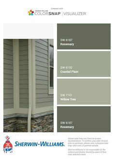 the color scheme for sherylin williams's siding