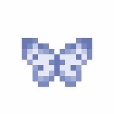 an image of pixel art with blue and white squares in the shape of two hearts