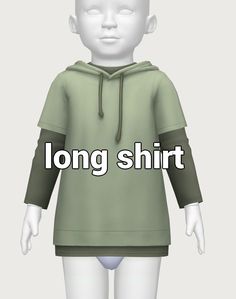 a white mannequin with the words long shirt on it's chest and head