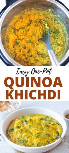 an easy one - pot quinoa khichi recipe that is ready in less than 30 minutes