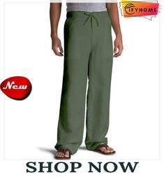 Men's Linen Pants Trousers Summer Pants Beach Pants Drawstring Elastic Waist Straight Leg Plain Comfort Breathable Casual Daily Holiday Linen / Cotton Blend Streetwear Designer White Army Green Khaki Full-length Parachute Pants For Summer, Cotton Pants For Beach Season, Green Summer Outdoor Pants, Beach Season Cotton Bottoms For Outdoor, Wide Leg Parachute Pants For Summer Outdoor Activities, Leisure Cotton Pants For Beach Season, Cotton Leisure Pants For Beach Season, Summer Outdoor Wide Leg Parachute Pants, Summer Wide Leg Parachute Pants For Outdoor