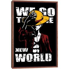 we go to the new world with a man in a yellow hat on his head