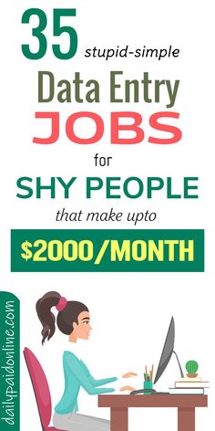 Online Data Entry Jobs, Shy People, Home Working