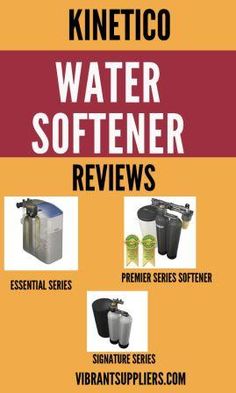 the instructions for water softeners are shown in red and yellow, along with other items