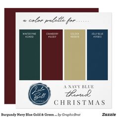 the color palette for navy blue and red christmas cards