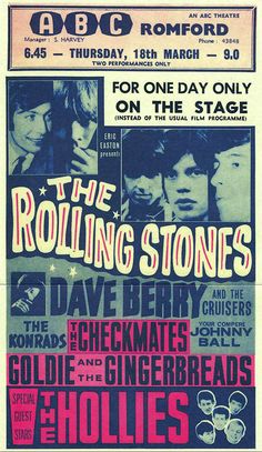 the rolling stones concert poster for their show at the royal albert theatre in london, england